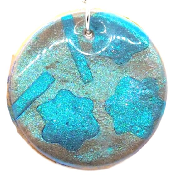 Teal Blues Earrings - Picture 3 of 5